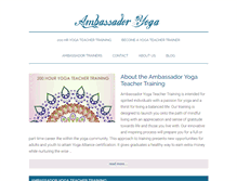 Tablet Screenshot of ambassadoryoga.com
